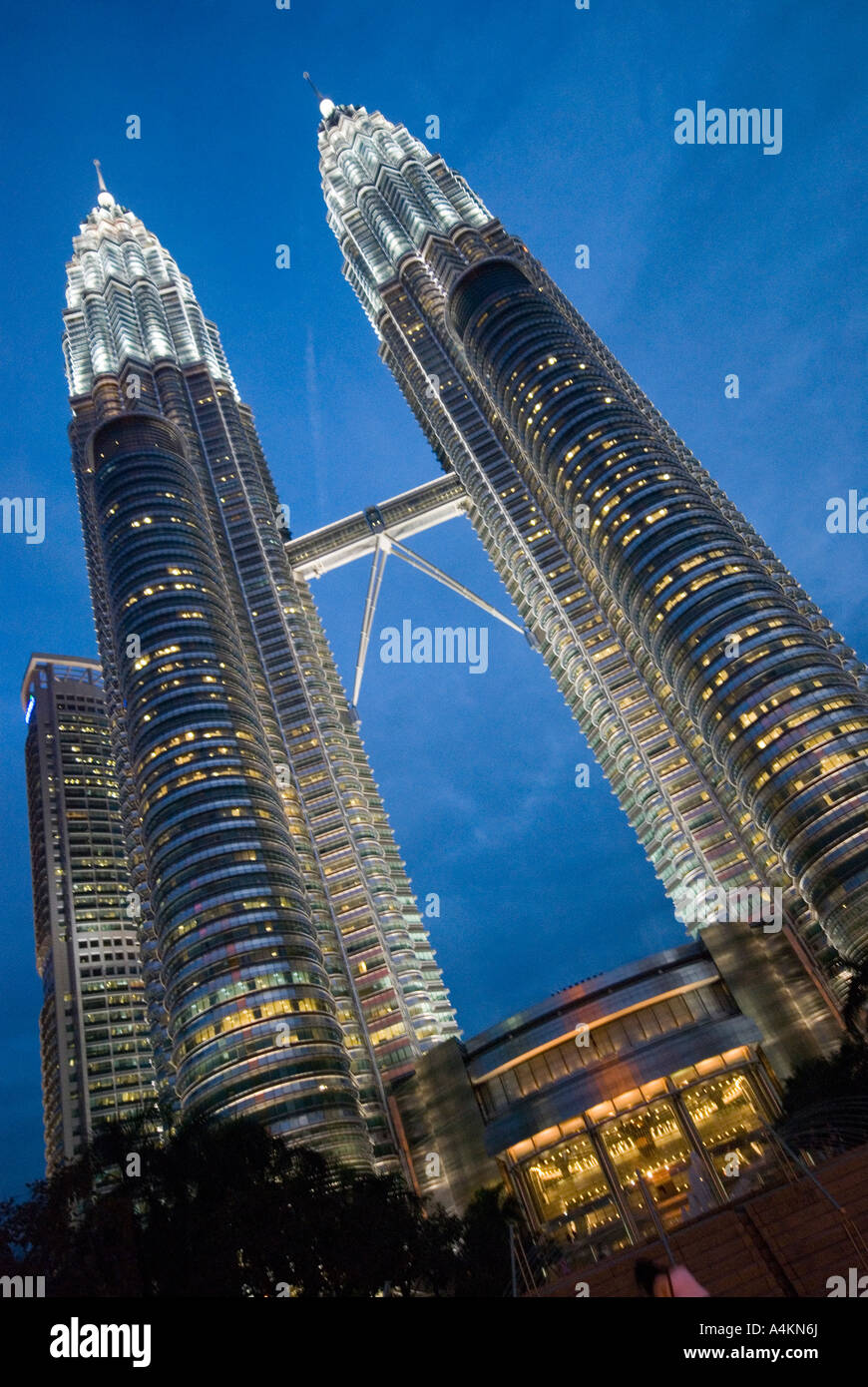 Die Petronas Twin Towers in Kuala Lumpur Stockfoto