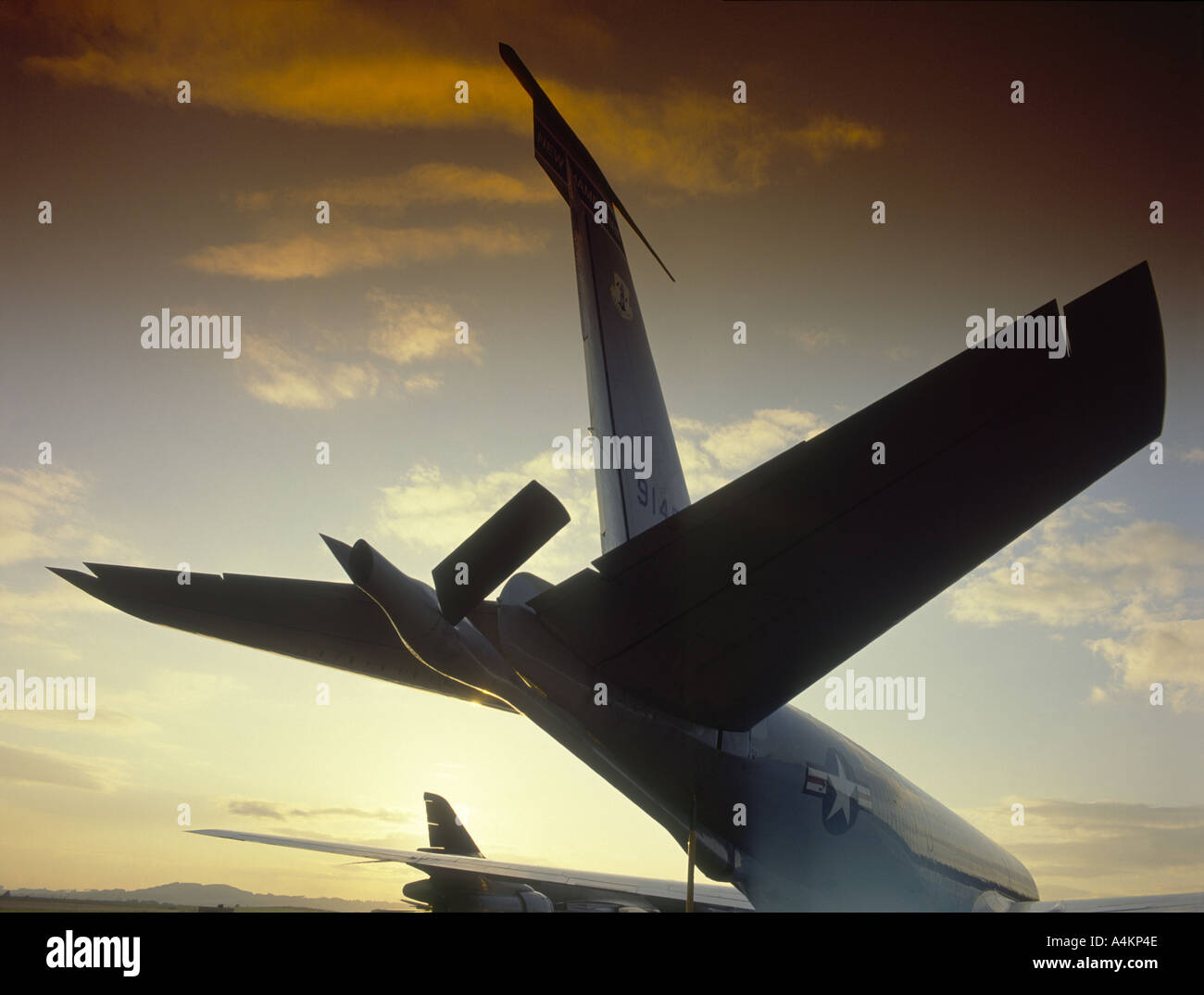 Boeing KC-135 USAF Luft-Luft Öil Luftbetankung.  GAVM 2038-85 Stockfoto