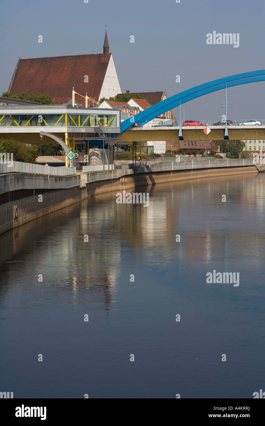 Choriner - Slubice Brücke. Frankfurt An Der Oder. Brandenburg. Deutschland.  West-Europa. Europäischen Union. EU. Stockfoto