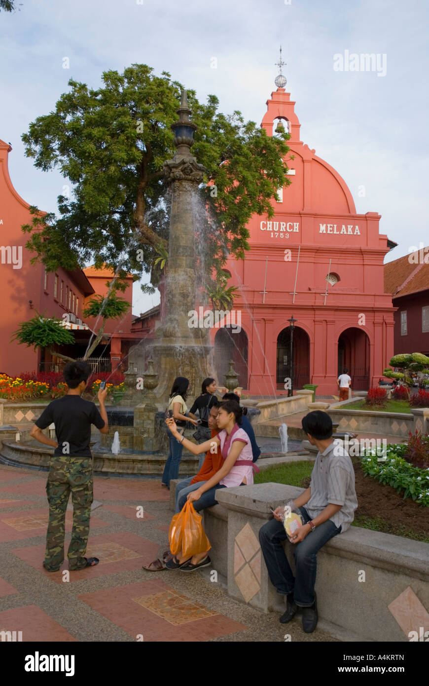 Die historische alte holländische Kirche Christi Kirche Malacca Stockfoto