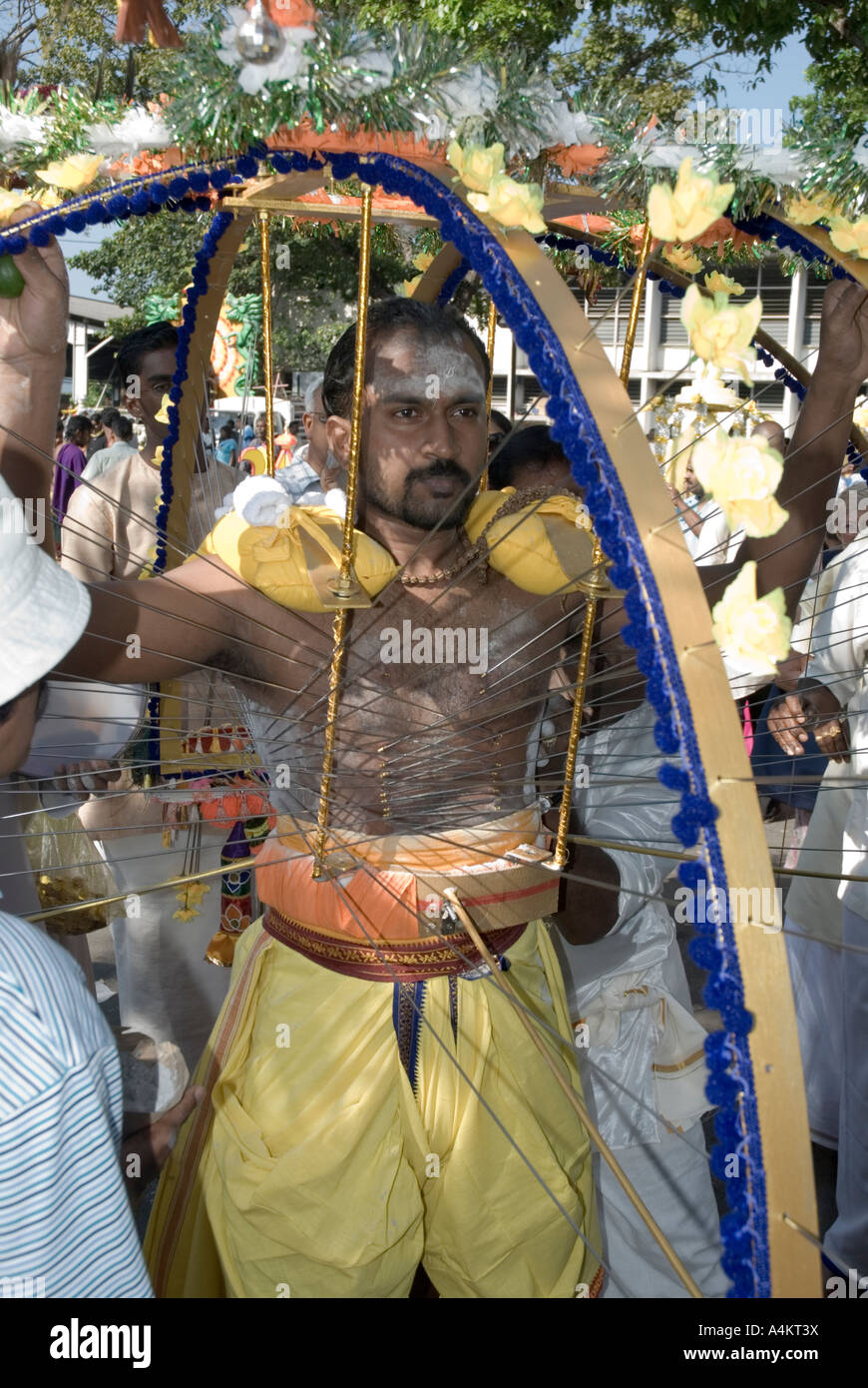 Tamil malaysische Indianer feiern Thaipusam in Georgetown Penang Stockfoto