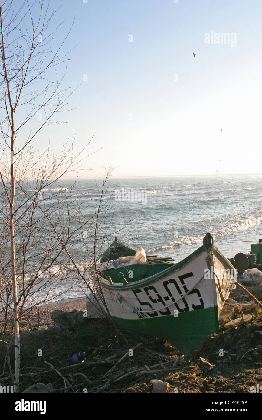 Fischerboot am Schwarzen Meer-Bulgarien Stockfoto