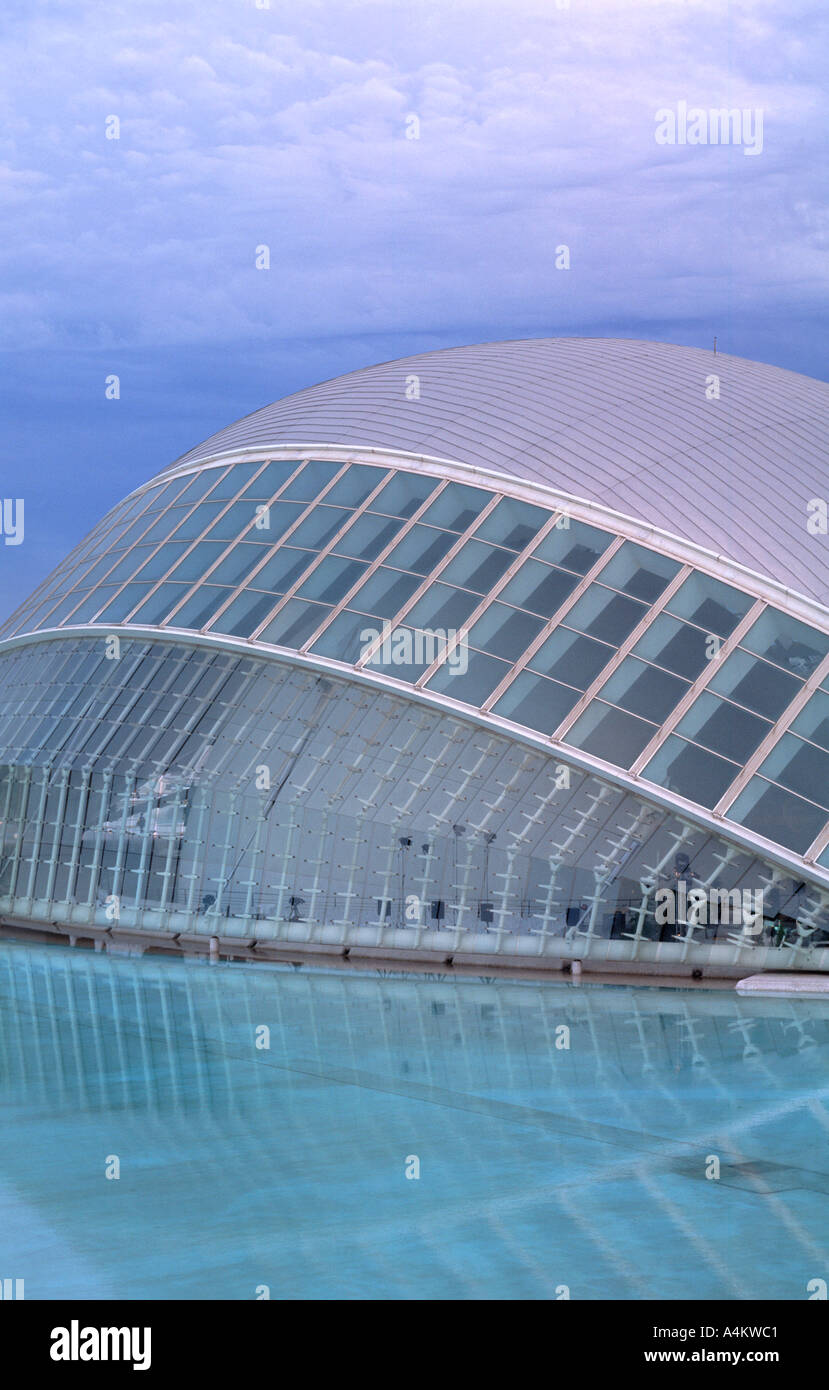 Stadt der Künste und Wissenschaften von Santiago Calatrava Valencia, Spanien Stockfoto