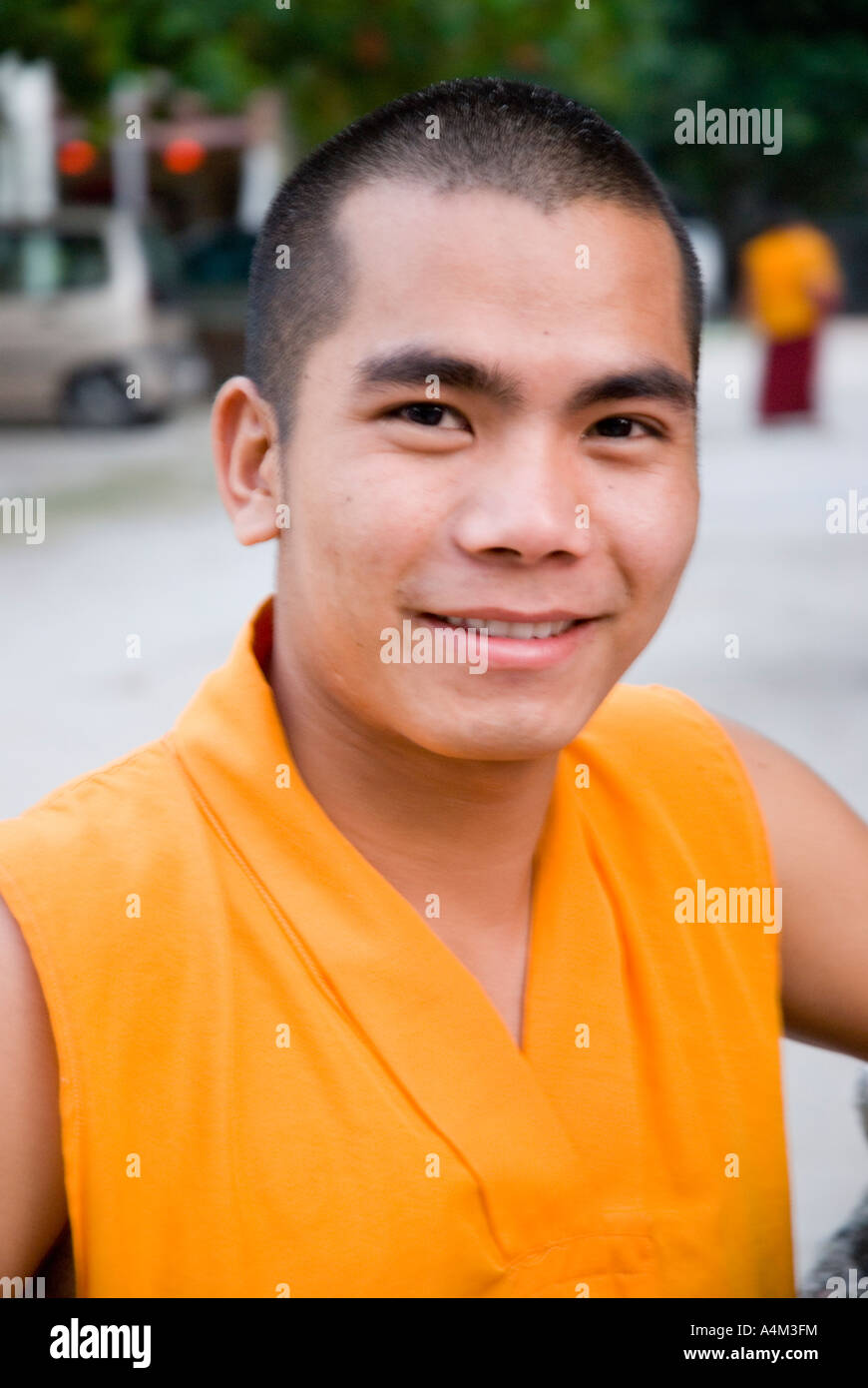 Buddhistische Mönche aus Nepal in Georgetown Penang Stockfoto