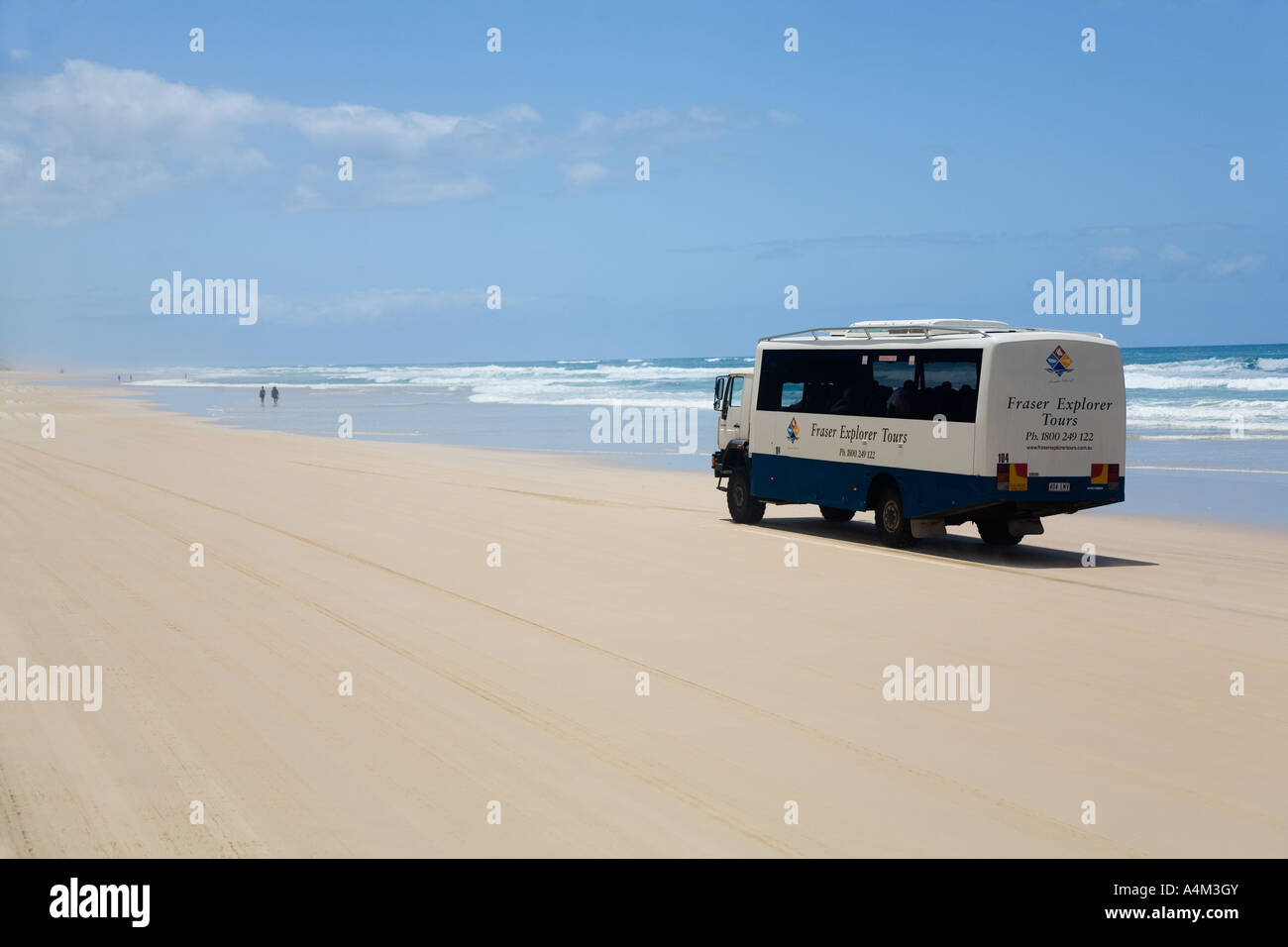 Strand-Autobahn - Fraser Island, Queensland, Australien Stockfoto