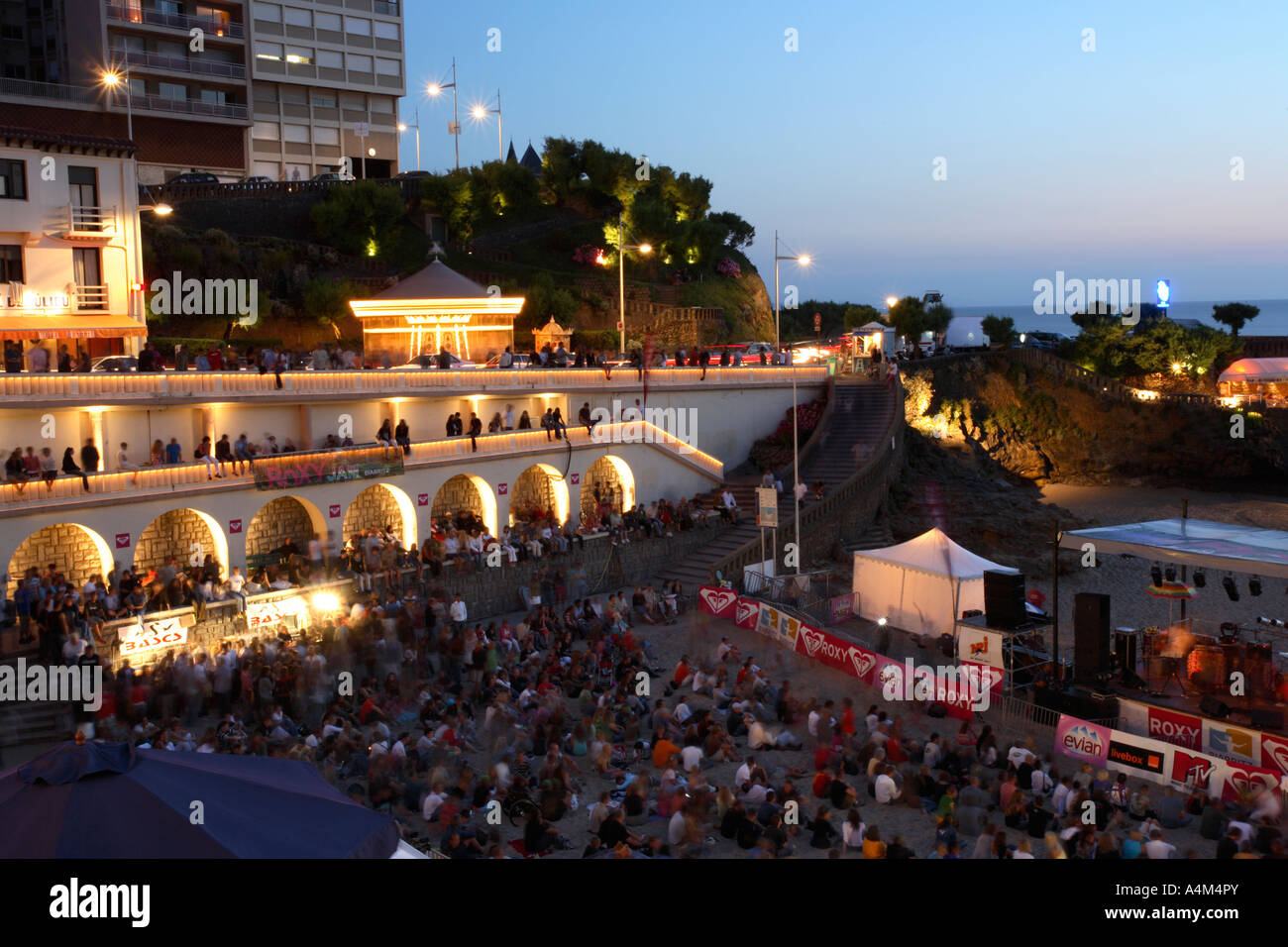 Konzert alte Hafen, Biarritz, Frankreich Stockfoto