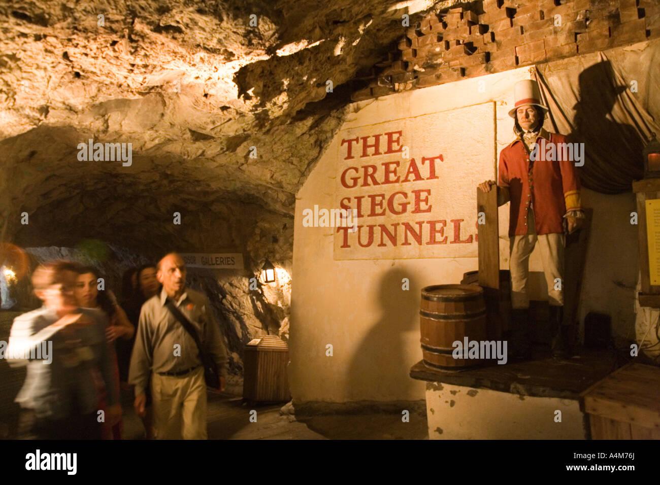 Gibraltar The Great Siege Tunnel Waxwork display Stockfoto