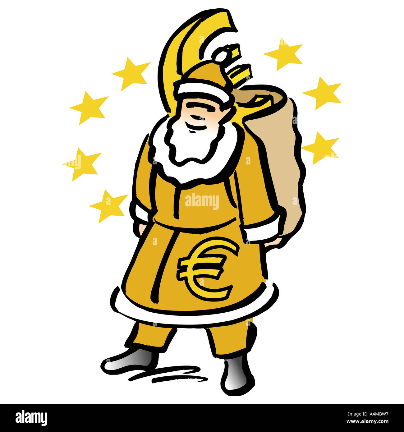 Euro-Weihnachtsmann Stockfoto