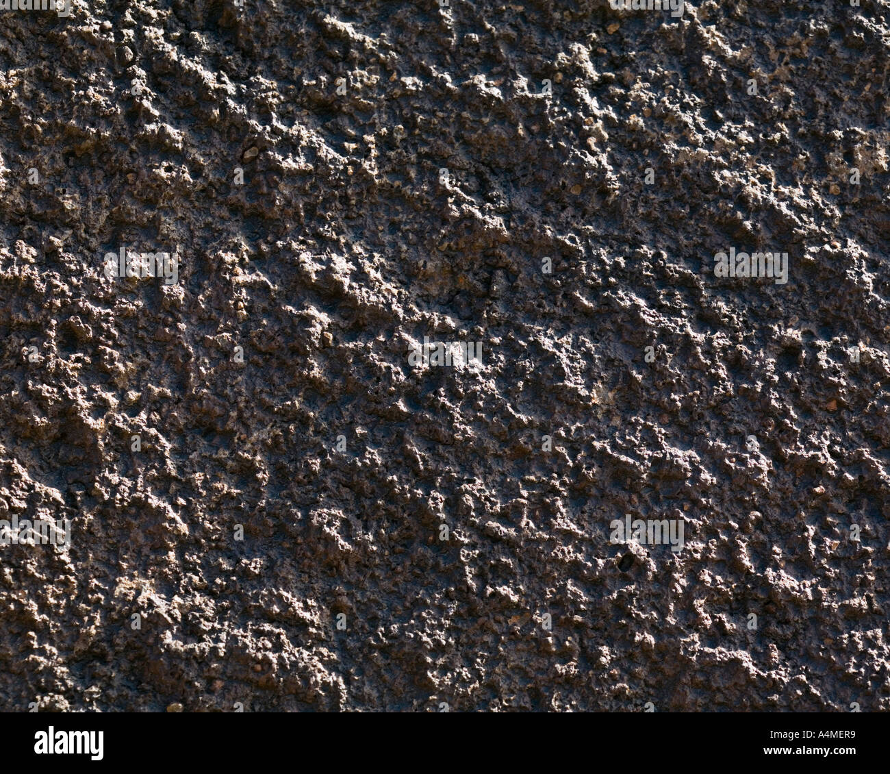 Nahaufnahme von Basalt-Lava-Gestein Stockfoto