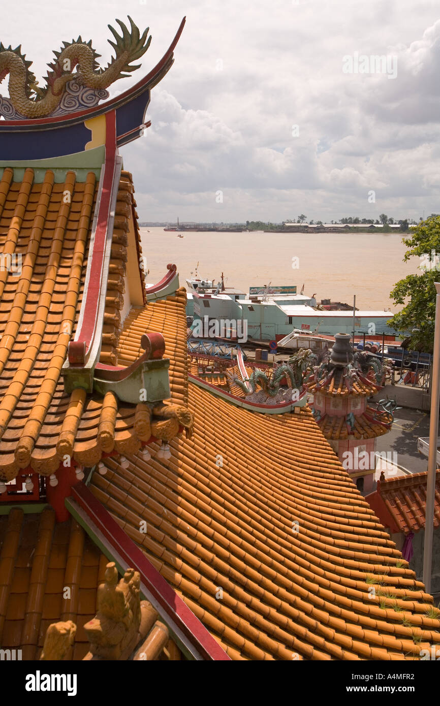 Malaysia Sarawak Sibu Rejang Fluß von Tua Pek Kong Tempel Pagode Stockfoto