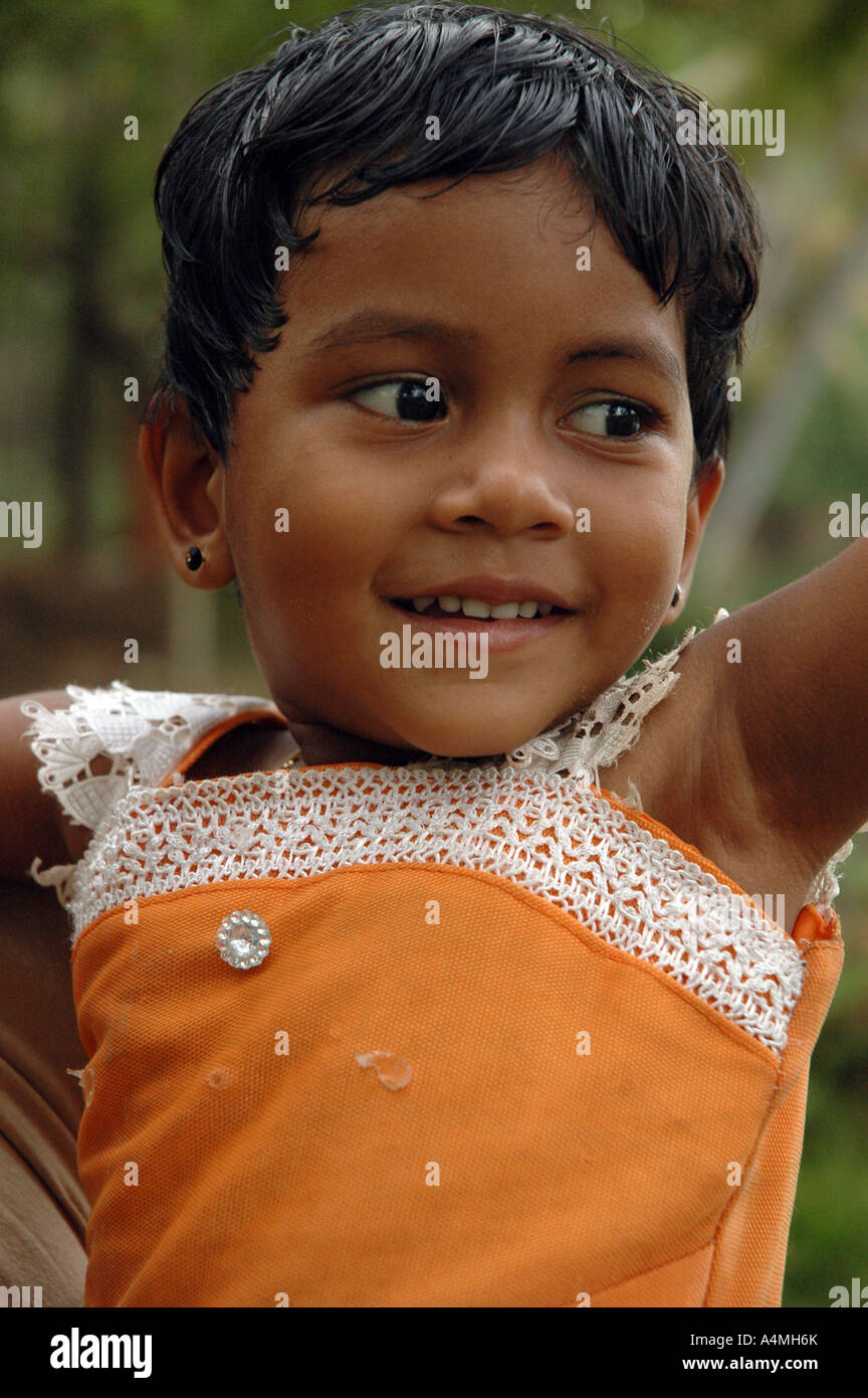 Junges Mädchen in Kerala Indien Stockfoto