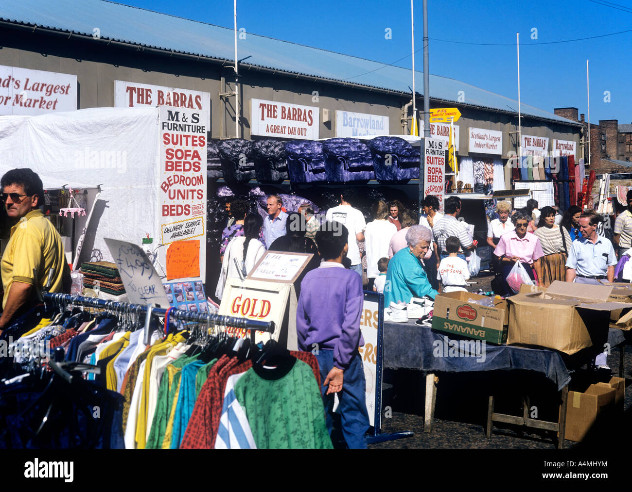 Barras Markt, Glasgow. Stockfoto