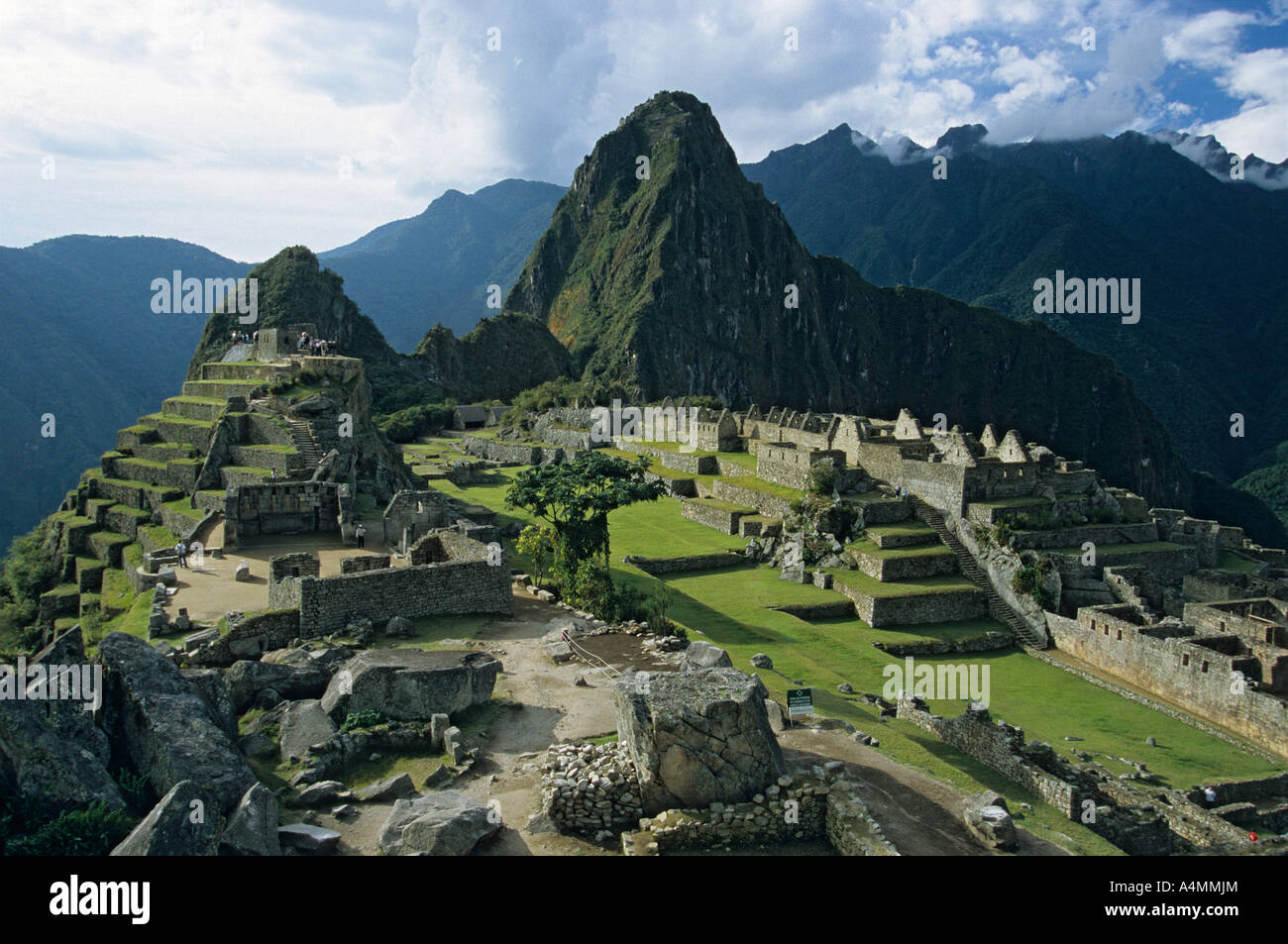 Übersicht über die Machu Picchu (Cusco - Peru). Vue d'ensemble du Machupicchu (Cuzco - Pérou). Stockfoto