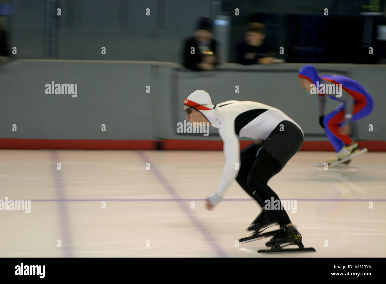 Lange Strecke Eisschnelllauf Stockfoto