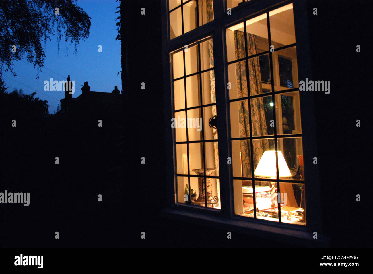 Die Studie, wo Tolkiens Herr der Ringe, schrieb, glüht im Abendlicht. Stockfoto