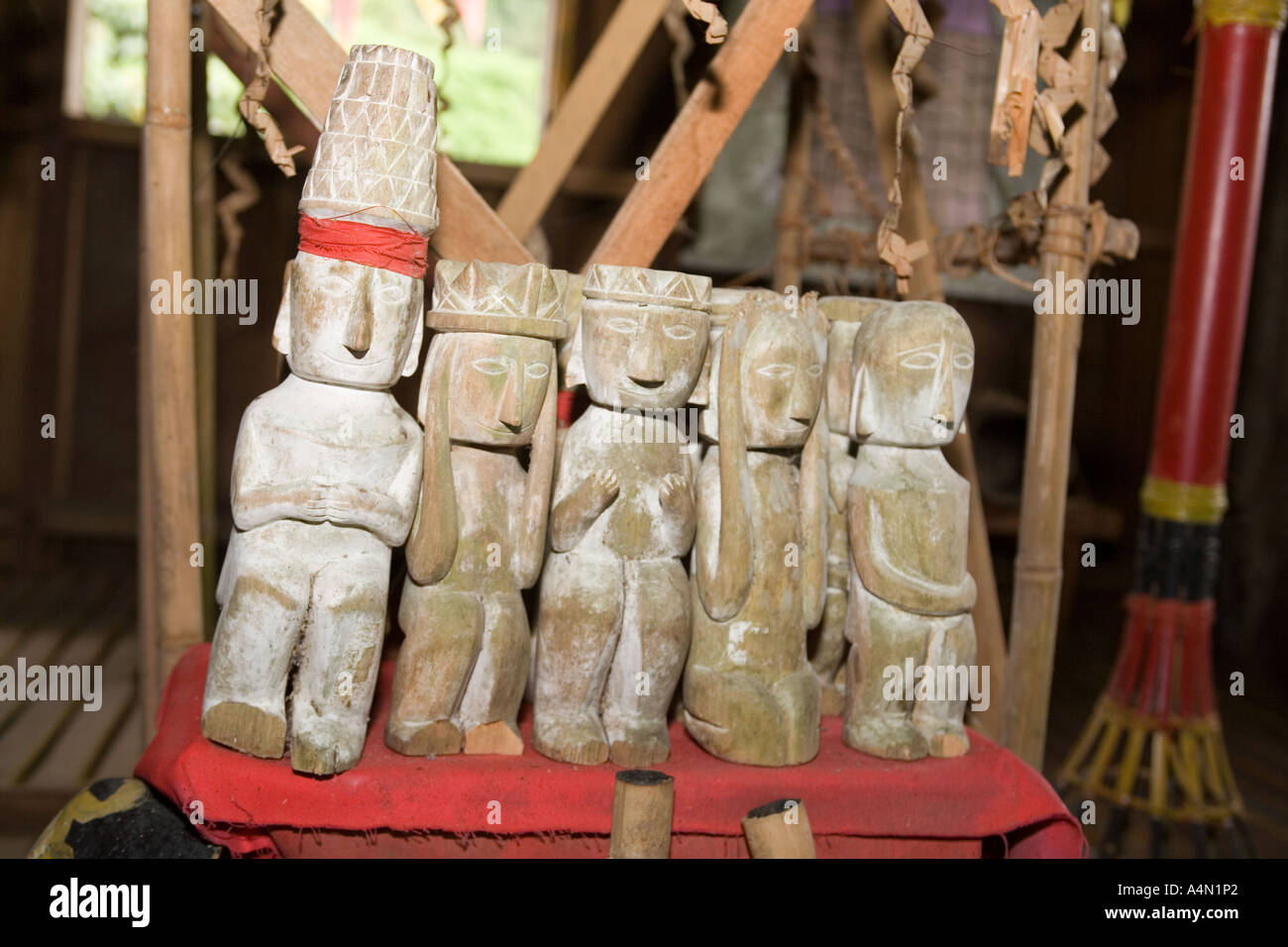 Malaysia Borneo Sarawak Cultural Village Melanau Geist Zahlen Stockfoto