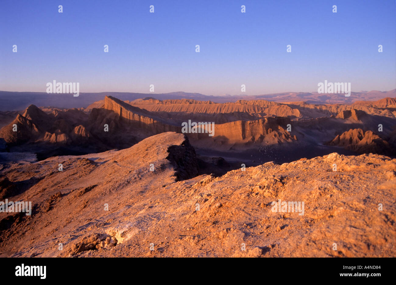 Tal des Mondes, in der Nähe von San Pedro de Atacama, Atacamawüste, Chile Stockfoto