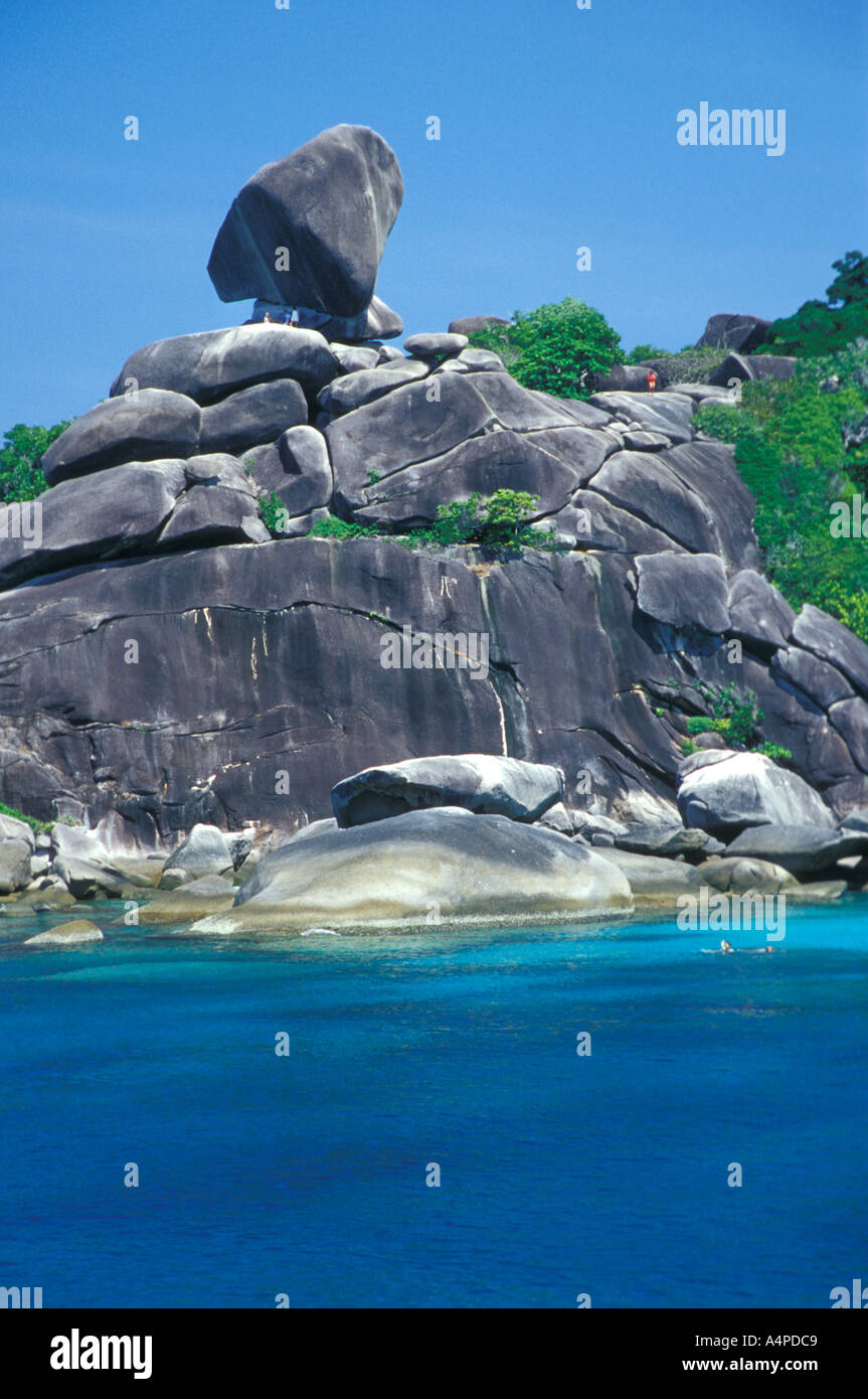 Insel Nr. 8, Donald Duck Rock, Similan Inseln, Khao Lak, Thailand Stockfoto