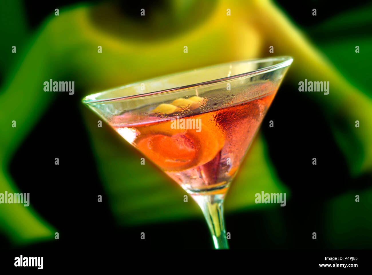 Martini trinken Wassermelone Stockfoto