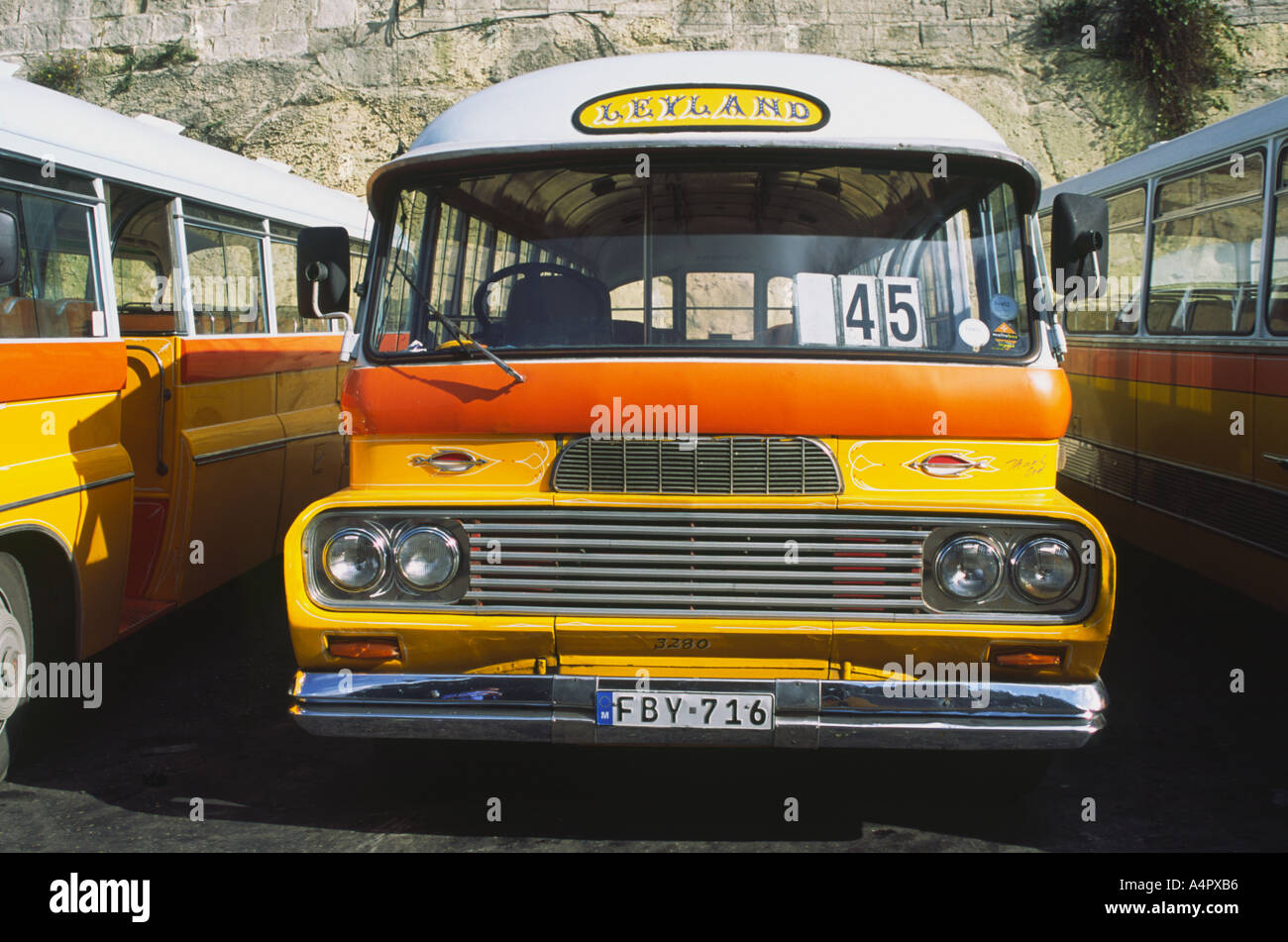 Bus in Malta Stockfoto