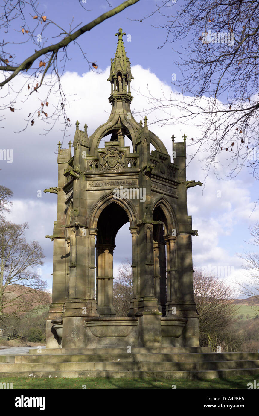 Cavendish Memorial, Bolton Abbey Dorf am Eingang zum Strid Wood. North Yorkshire Stockfoto