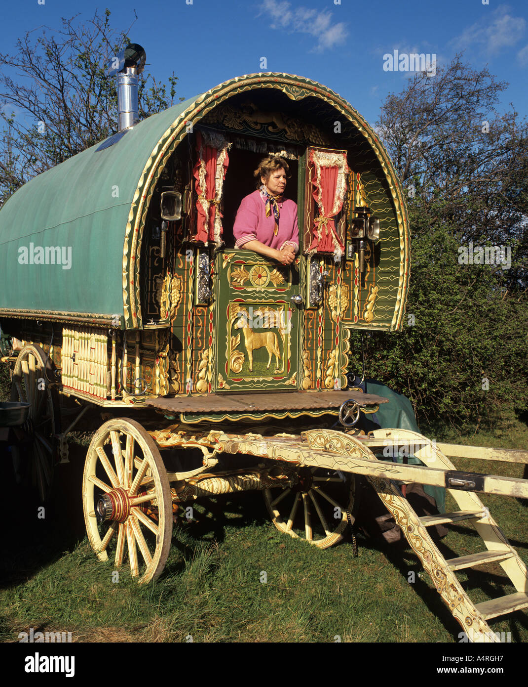 Alten Zigeunerwagen, England. Stockfoto