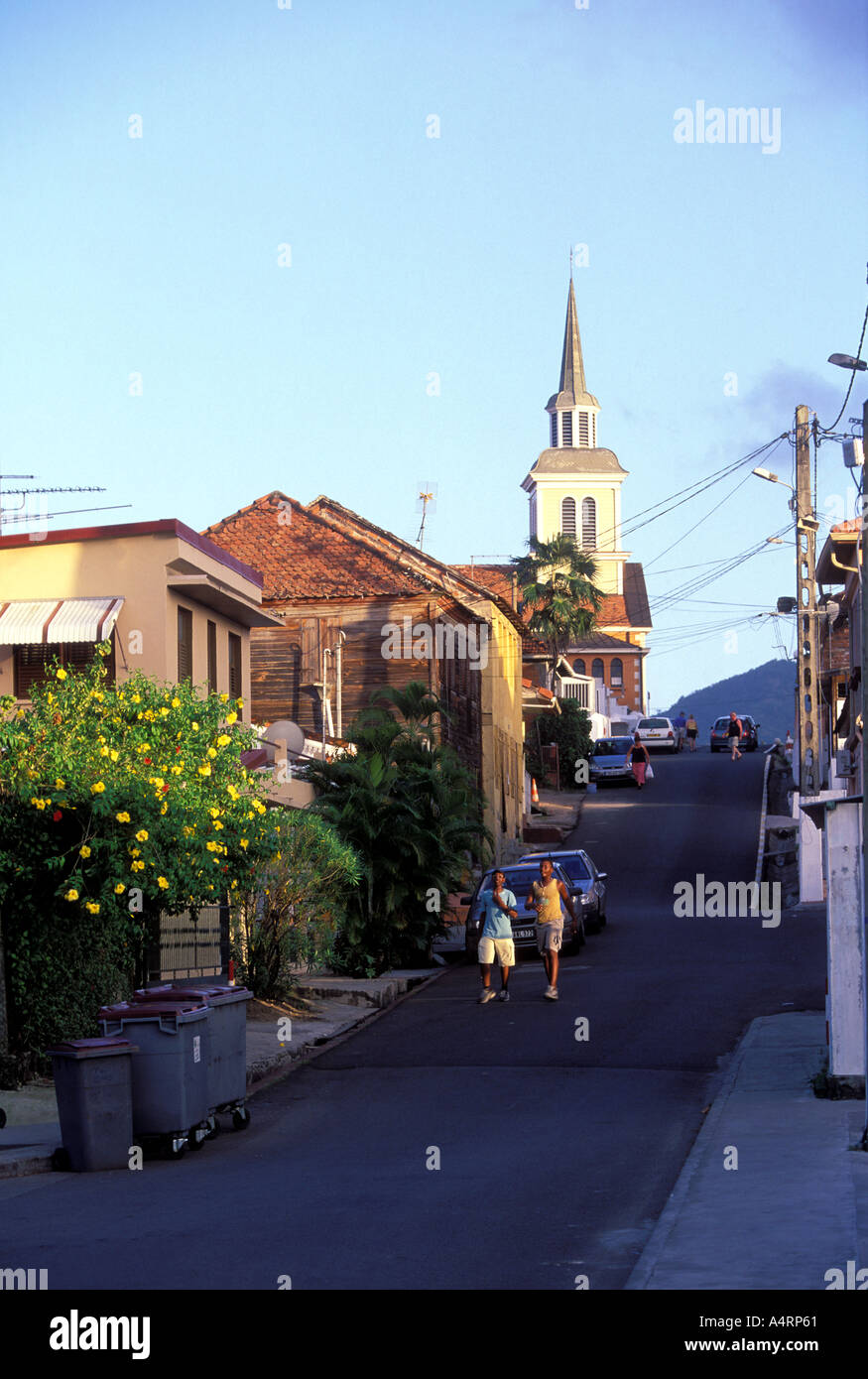 Straßenszene in Trois-Ilets-Martinique Stockfoto