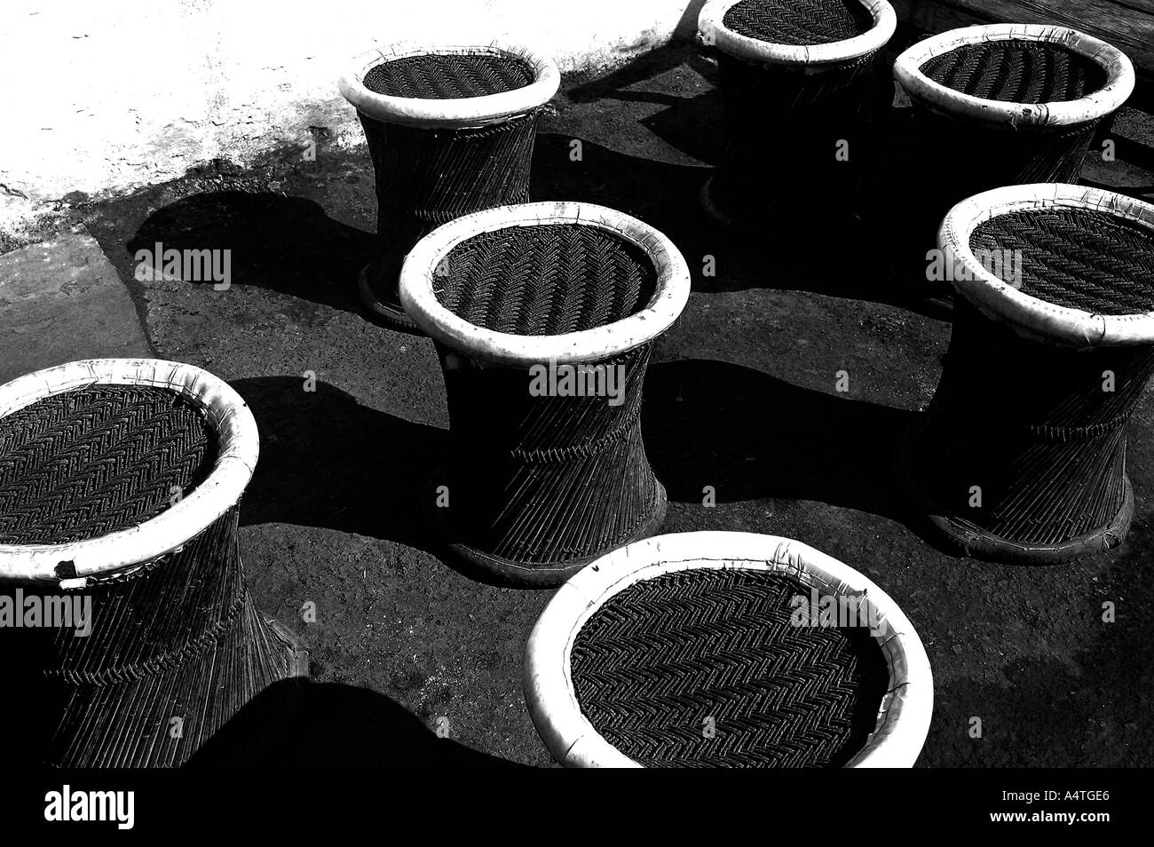 Zuckerrohr Stühle Pushkar Rajathan Indien Stockfoto