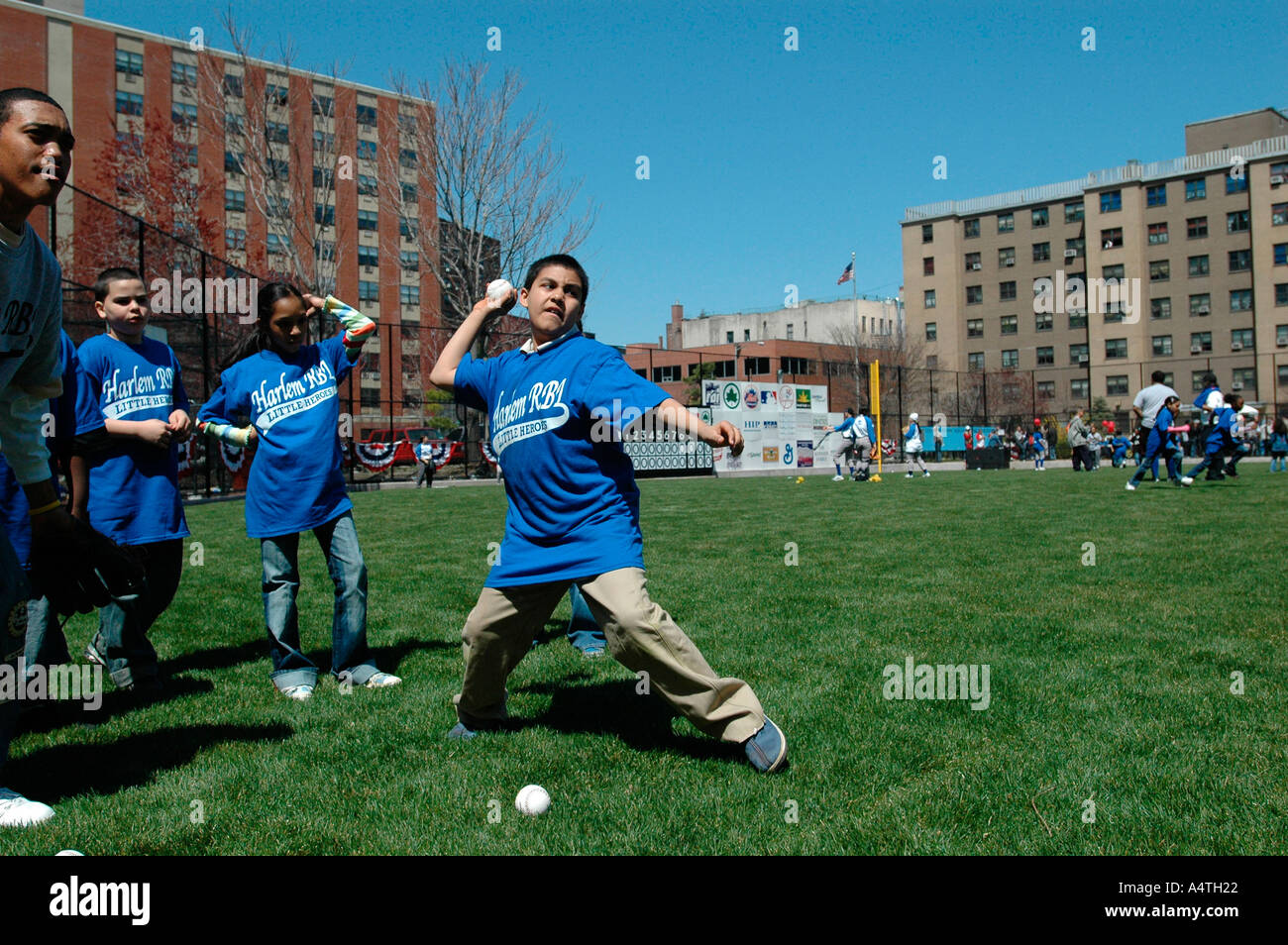 Harlem RBI Little League öffnet seine Felder of Dreams in East Harlem Stockfoto