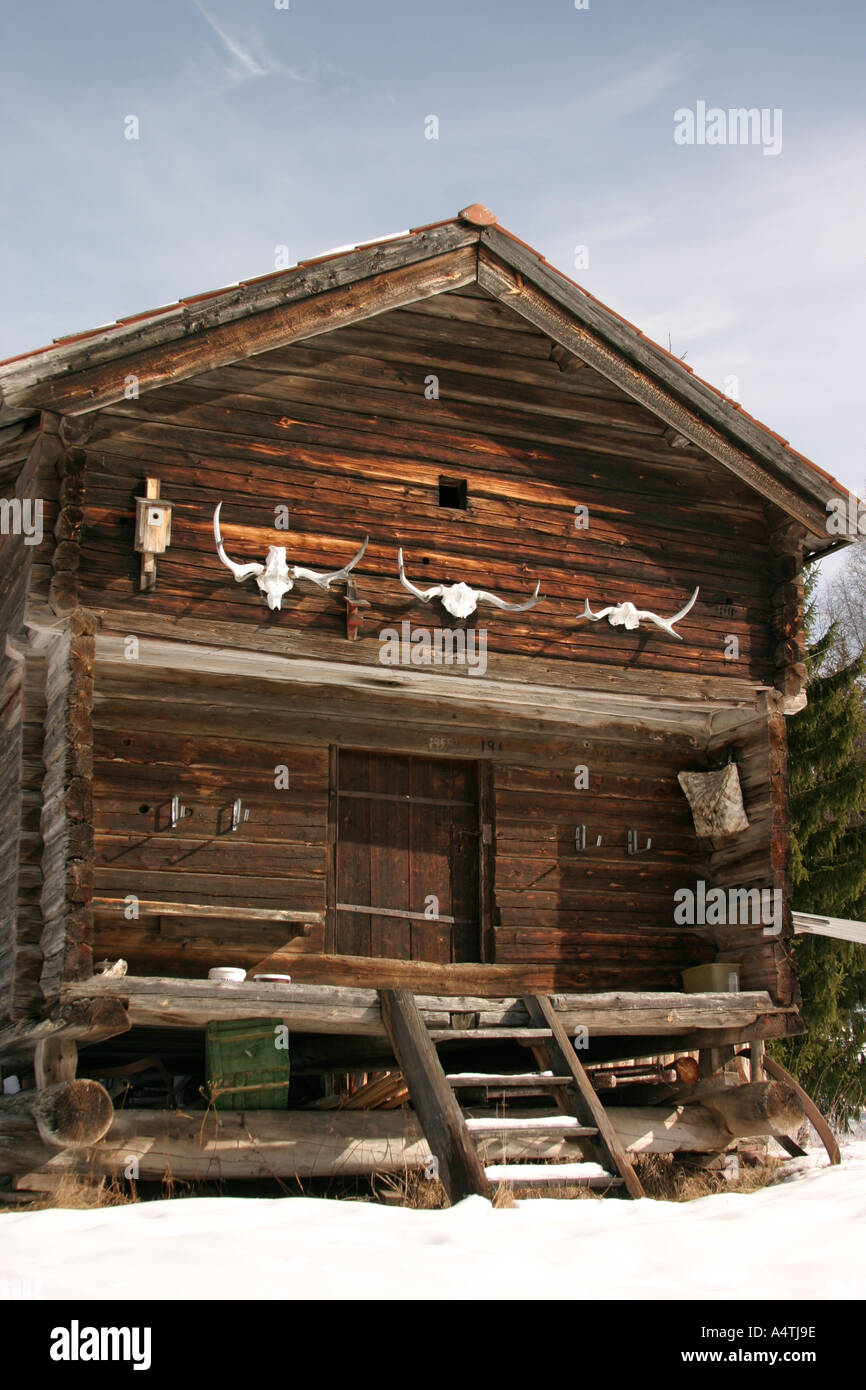 Dalecarlean Ferienhaus Holzhaus Blockhaus Blockhaus Bauen Holzhaus Schweden Stockfotografie Alamy