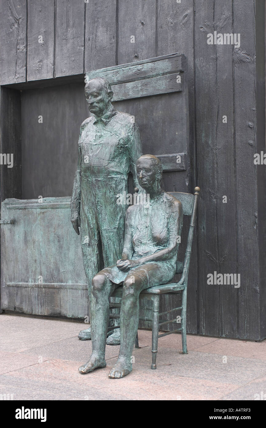 Statue am FDR Memorial die Armen Stockfoto