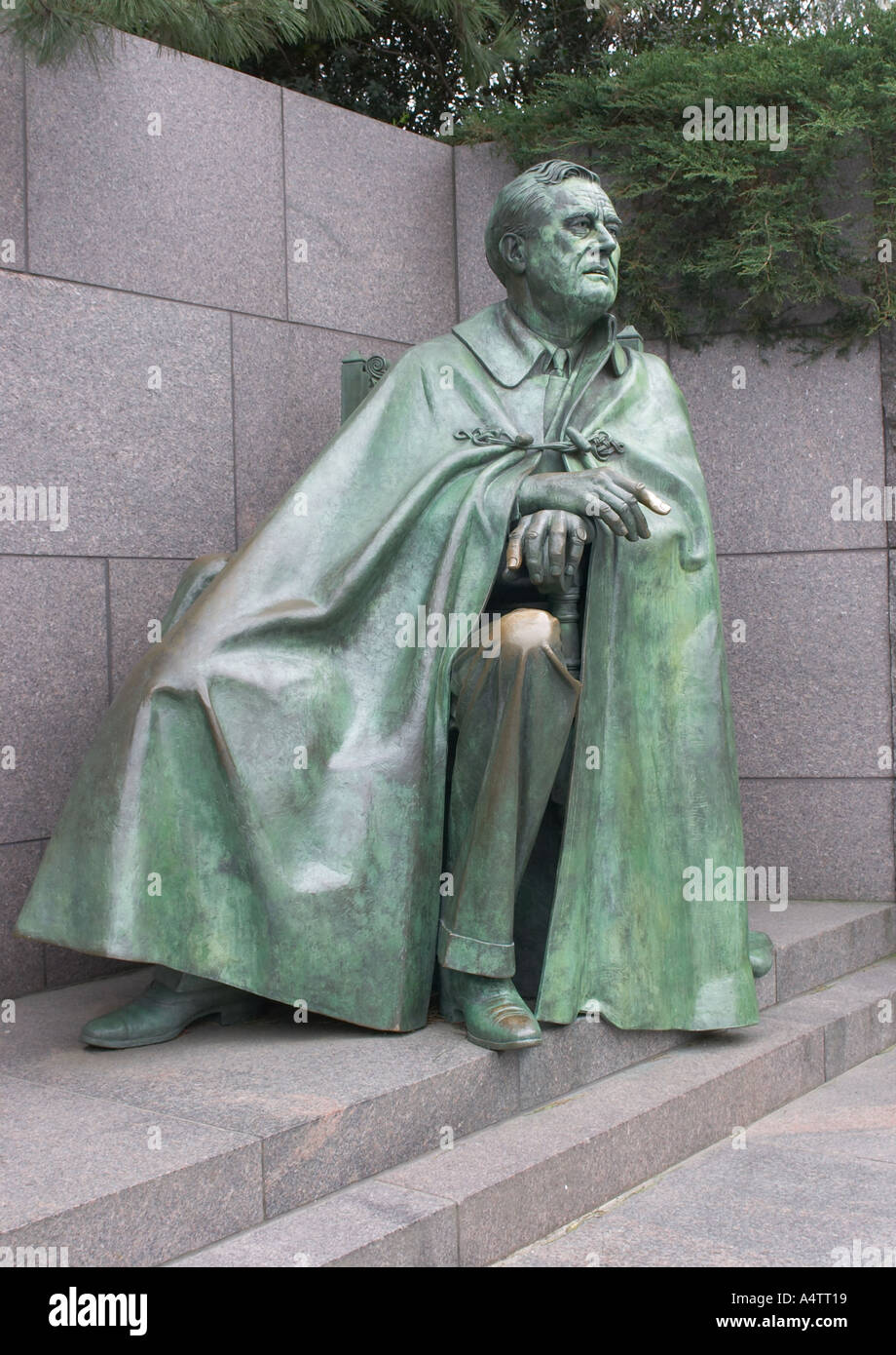 Statue von Franklin Roosevelt am FDR Memorial in Washington DC USA Stockfoto