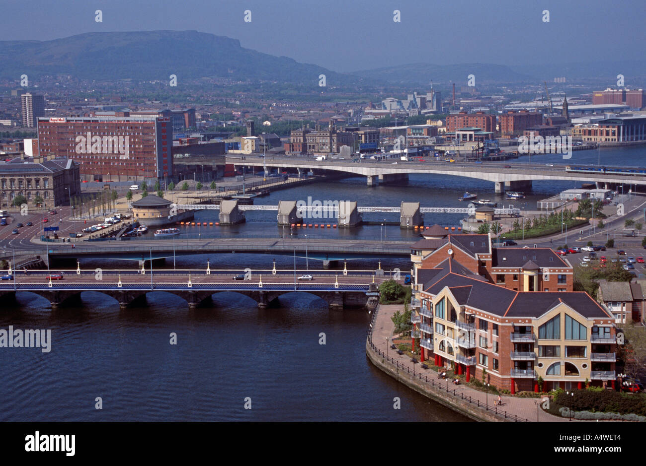 Fluss Lagan, Belfast Stockfoto