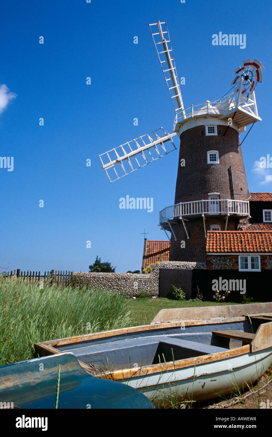 Windmühle, Cley-Next-the-Sea, North Norfolk Küste Stockfoto