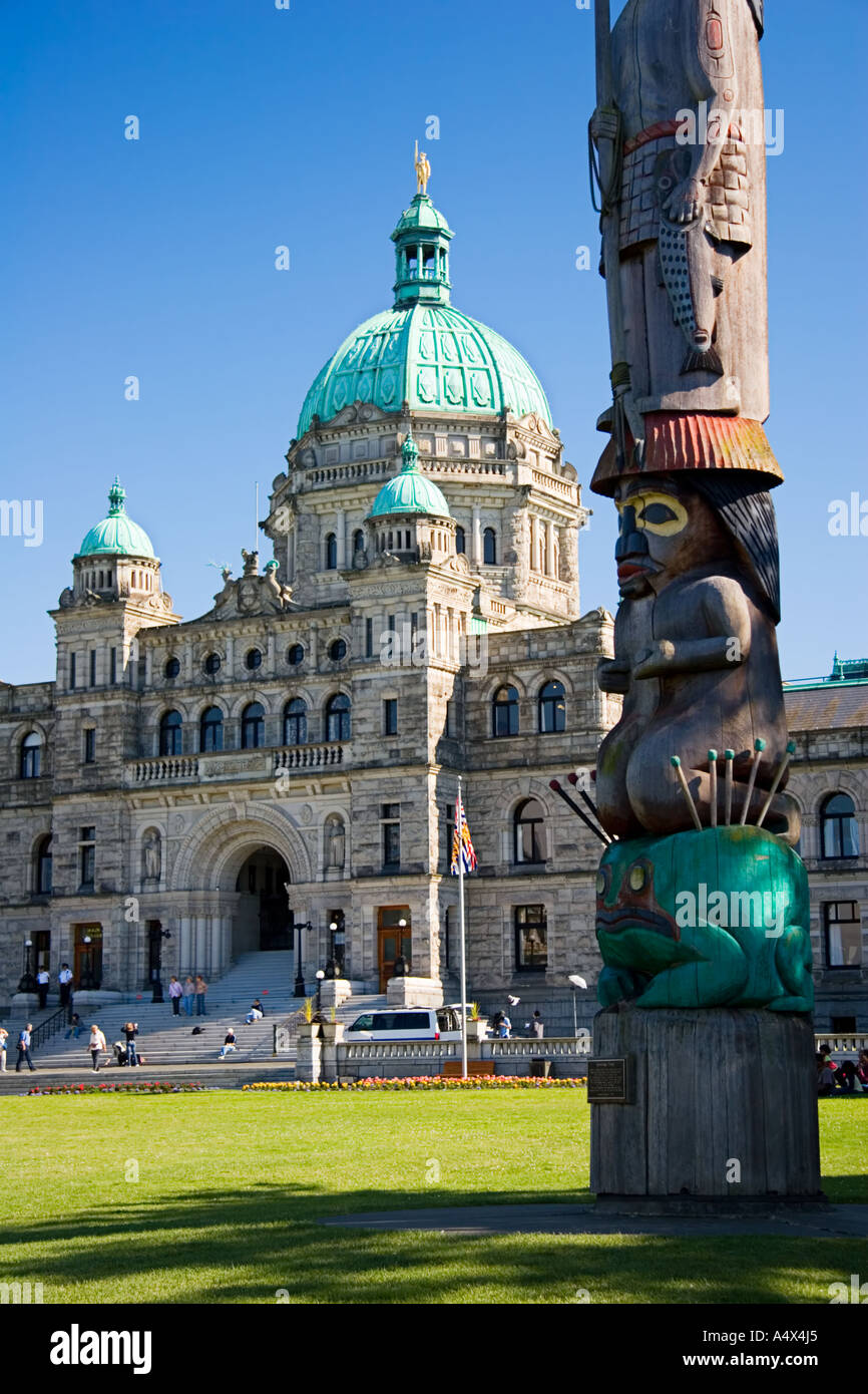 BC Parlamentsgebäude, Victoria, Vancouver Island, British Columbia, Kanada Stockfoto