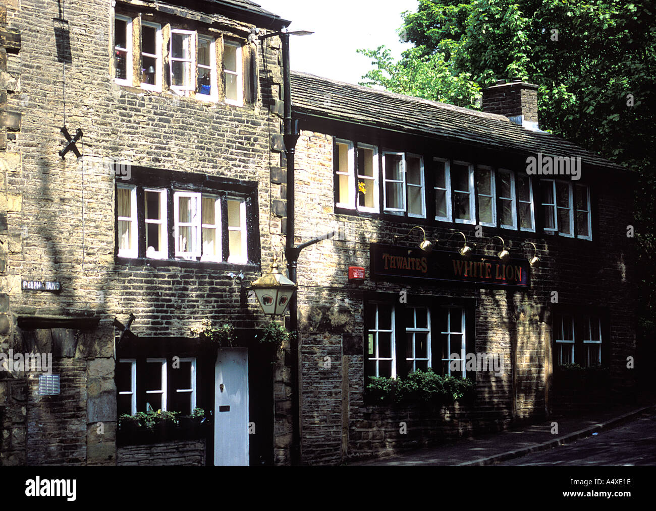 Typische nördlichen Weavers Cottages Delph in der Nähe von Oldham Lancashire UK Stockfoto