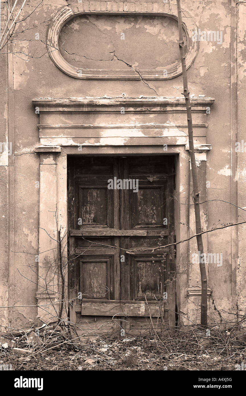 Hausruine, zerstörten Hausfassade Stockfoto