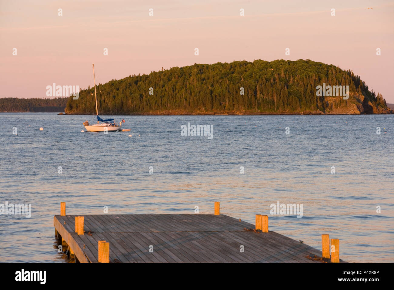 Pier in Bar Harbor, Maine USA Stockfoto