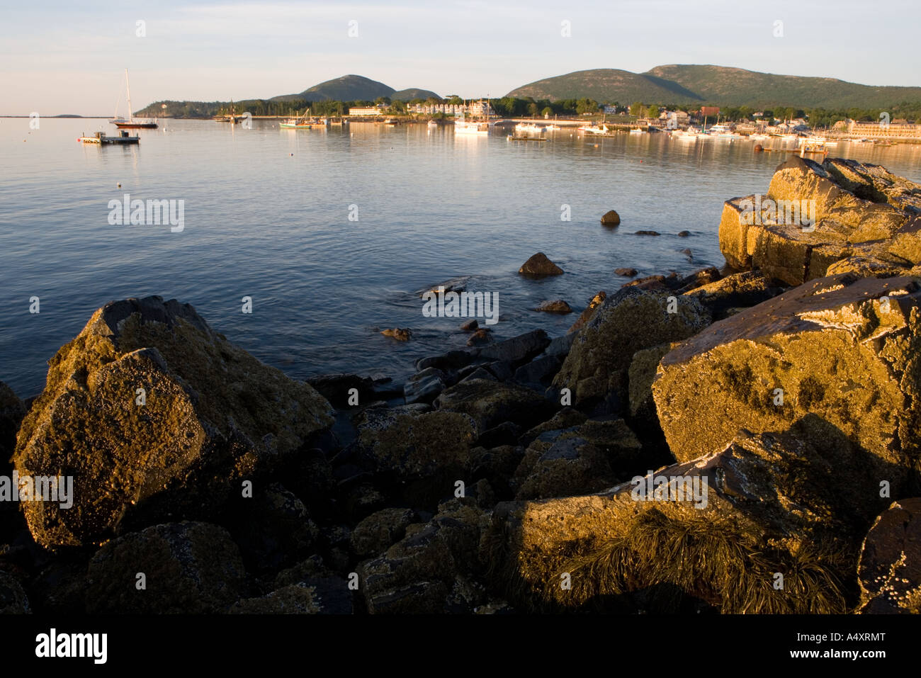 Bar Harbor, Maine wie Bar Insel Mount Desert Island gesehen Stockfoto
