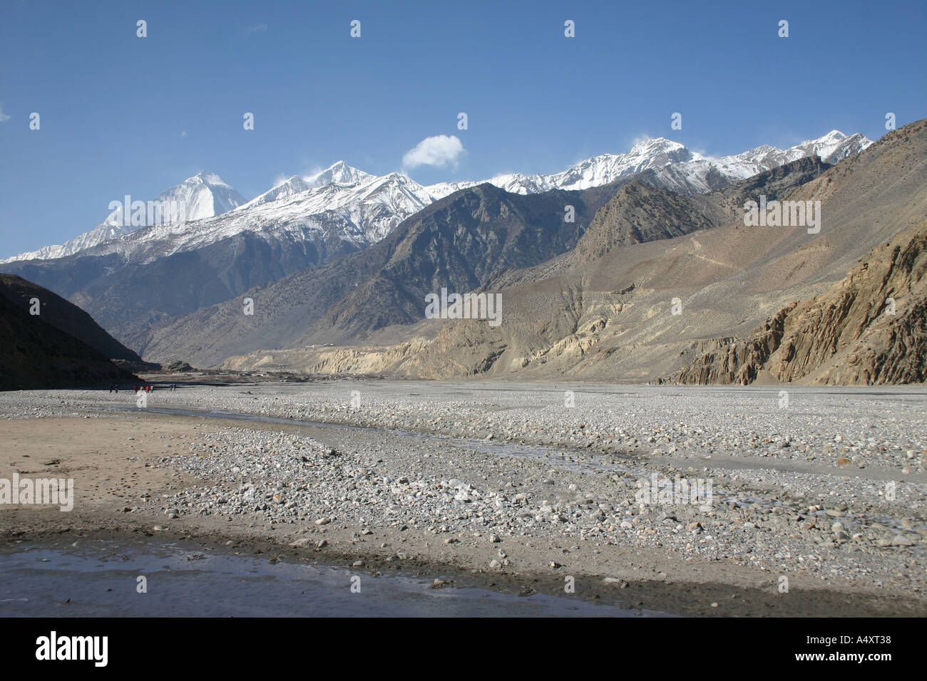 Das Kali Gandaki Tal in der Himalaya-Region des unteren Mustang in Nepal Stockfoto