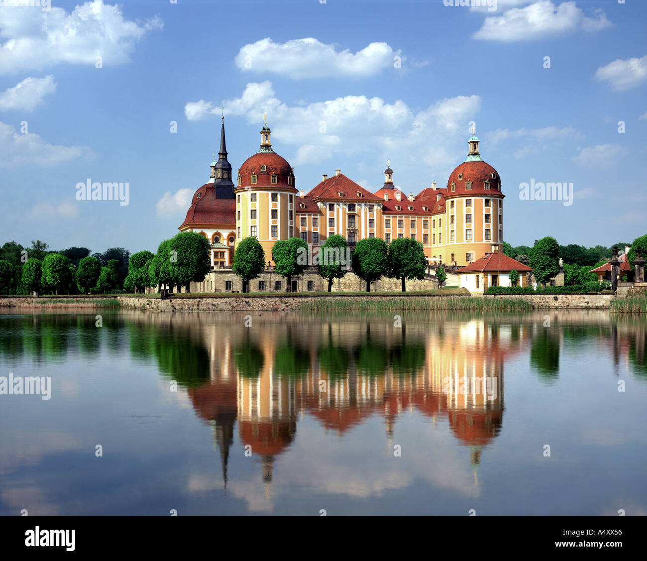 DE - Sachsen: Moritzburg Castle in der Nähe von Dresden Stockfoto