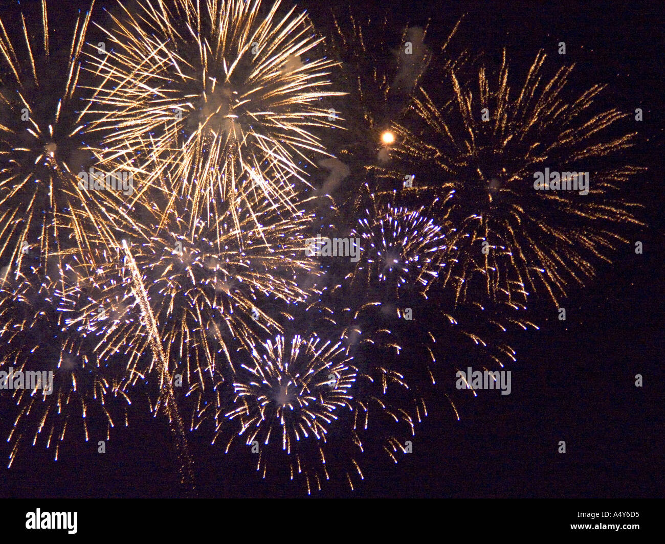 Gibraltar-Feuerwerk, 300 Jahre der britischen Herrschaft zu unterstützen Stockfoto