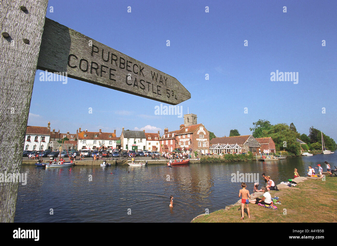 Wareham und Fluß Frome in Dorset England UK Stockfoto