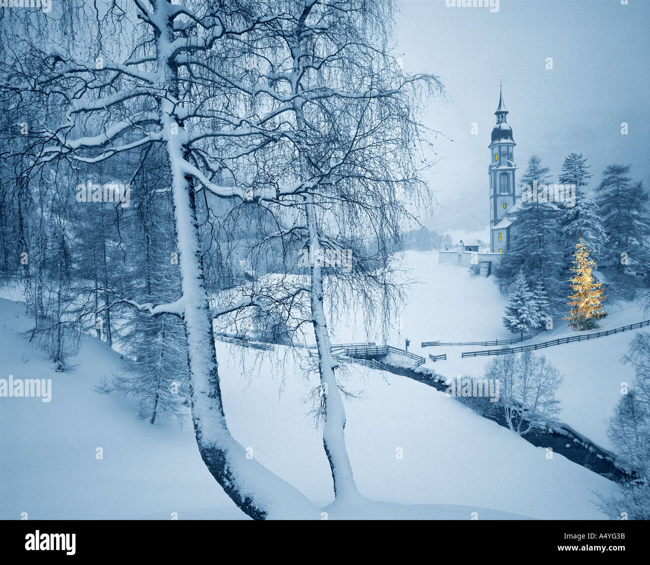 AT - TYROL: Winter in Obernberg Stockfoto