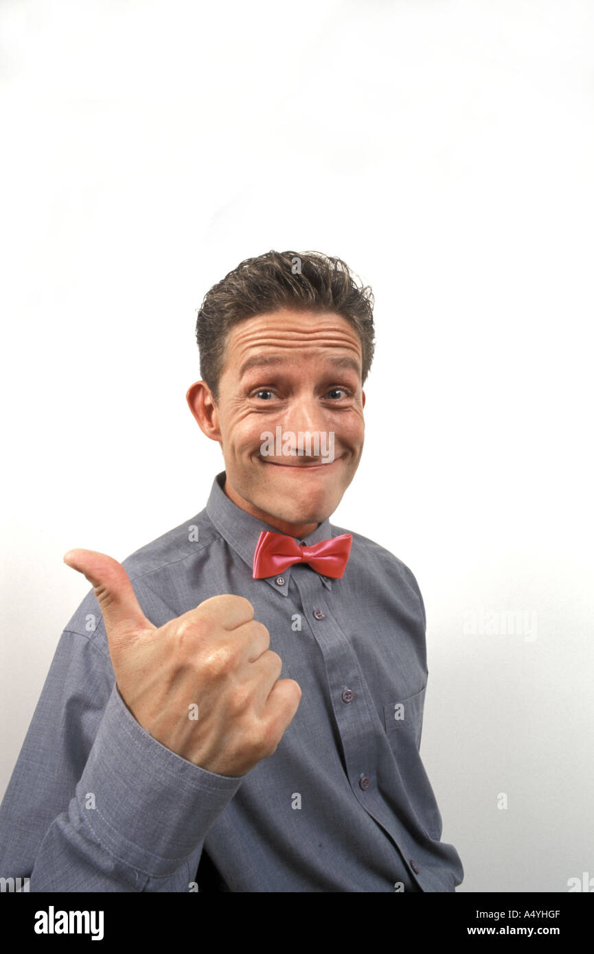 Mann, Grimassen Stockfoto