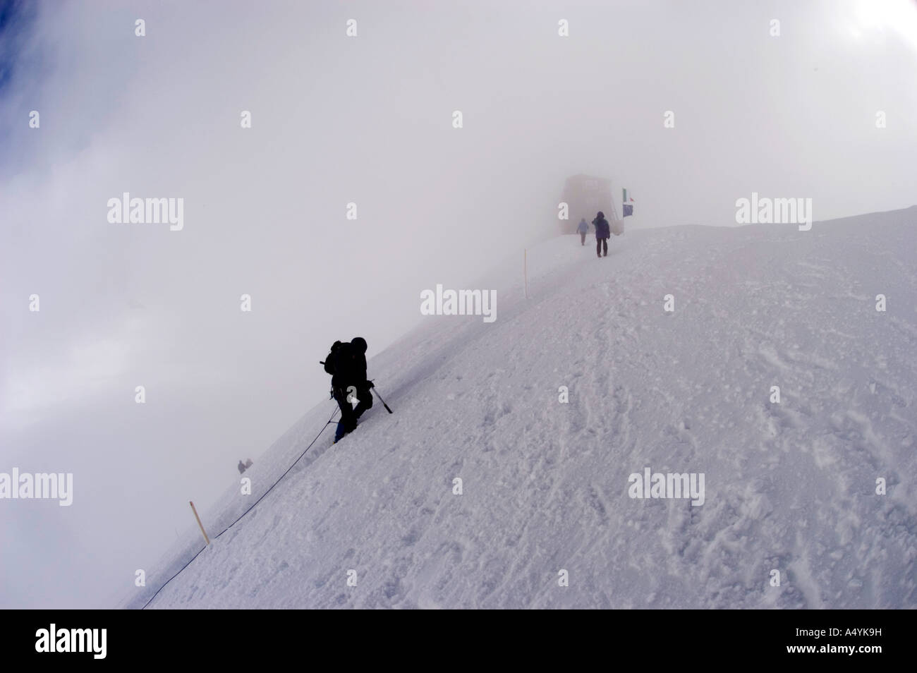 Capanna Regina Margherita die höchste Berghütte Europas bei 4 556 m 14 947 Füße Monterosa Stockfoto