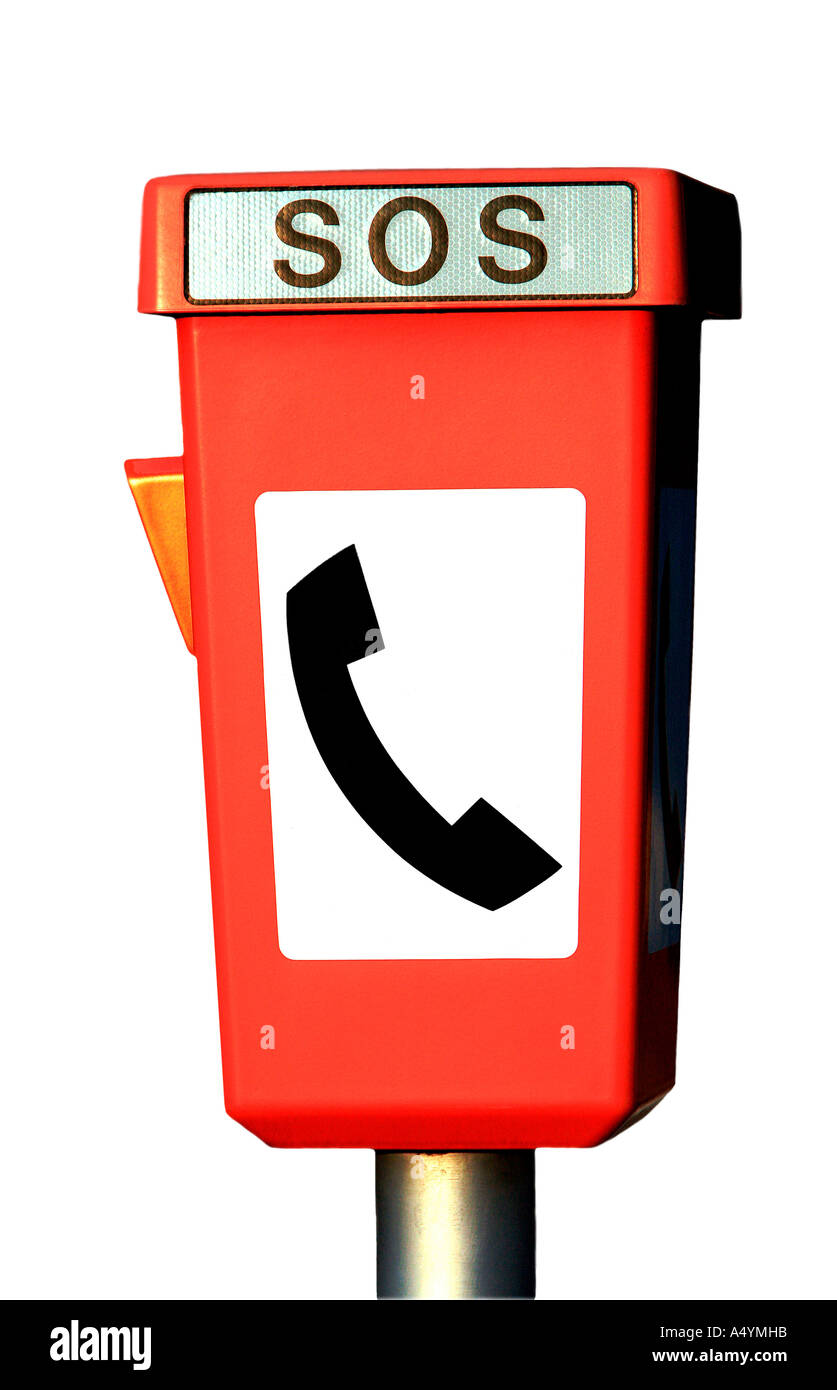 Emergency Call box Stockfoto