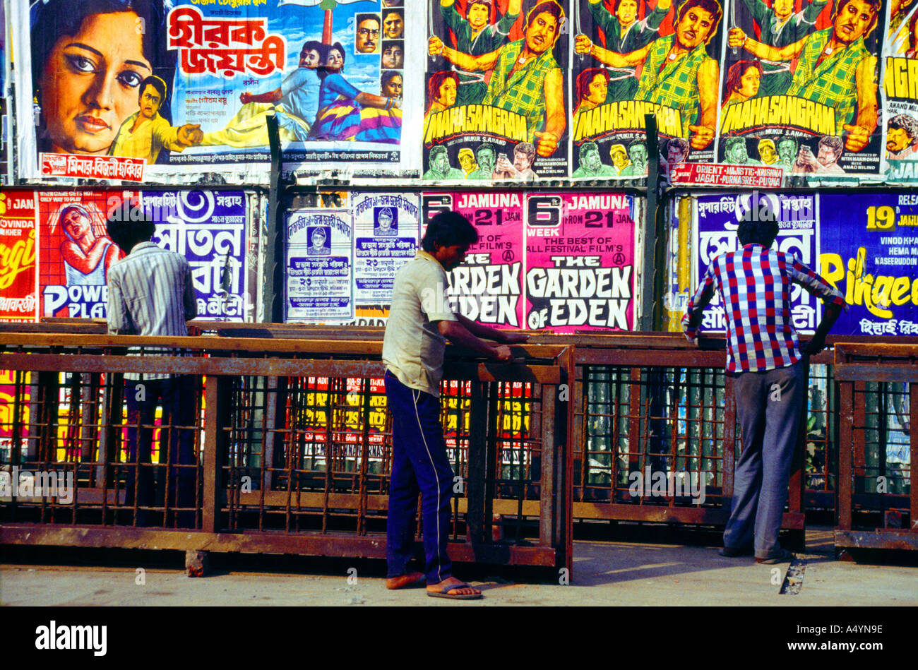 Kolkata Indien Filmplakate Stockfoto