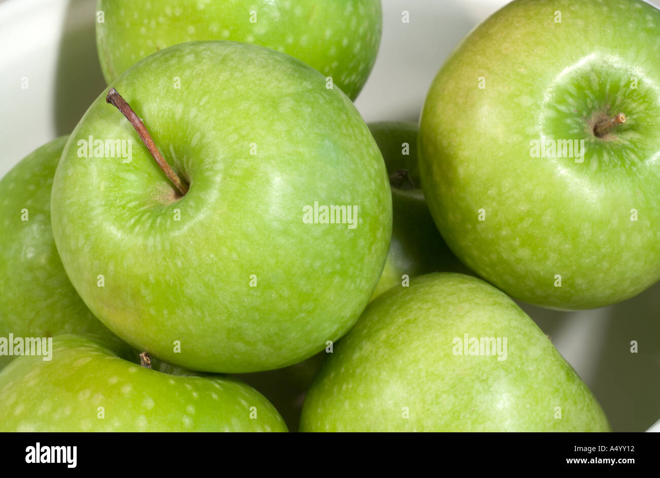 Grünen Granny Smith Äpfel Stockfoto