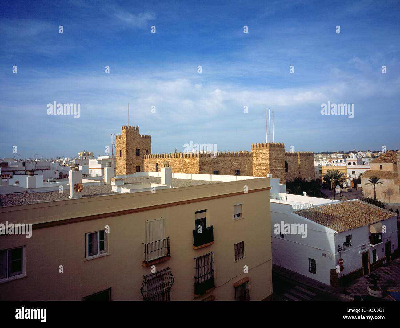 Blick auf die Stadt Rota, Andalusien, Spanien Europas. Foto: Willy Matheisl Stockfoto